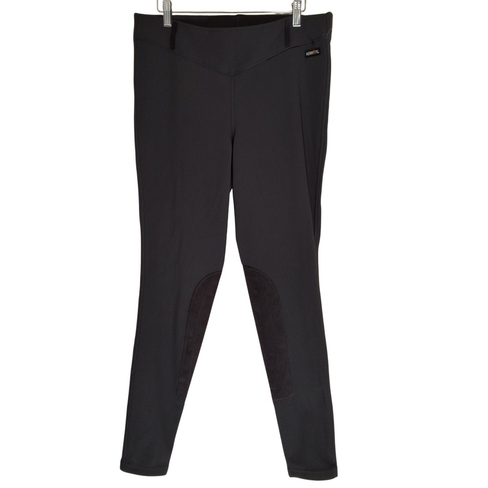 Kerrits XL Equestrian Riding Breeches Dark Gray Knee Patch Pants Activewear NWOT